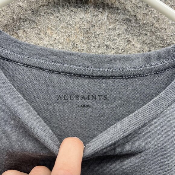 All Saints Shirt Mens Large Gray Crewneck Short Sleeve T-Shirt Casual Soft - Picture 7 of 10